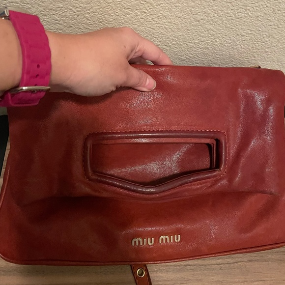 Miu Miu Rare Authantic Leather Crossbody Bag - Picture 8 of 10